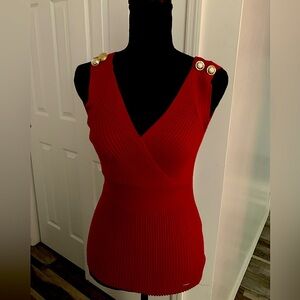 Morgan de toi Paris unit top with gold navy buttons XS